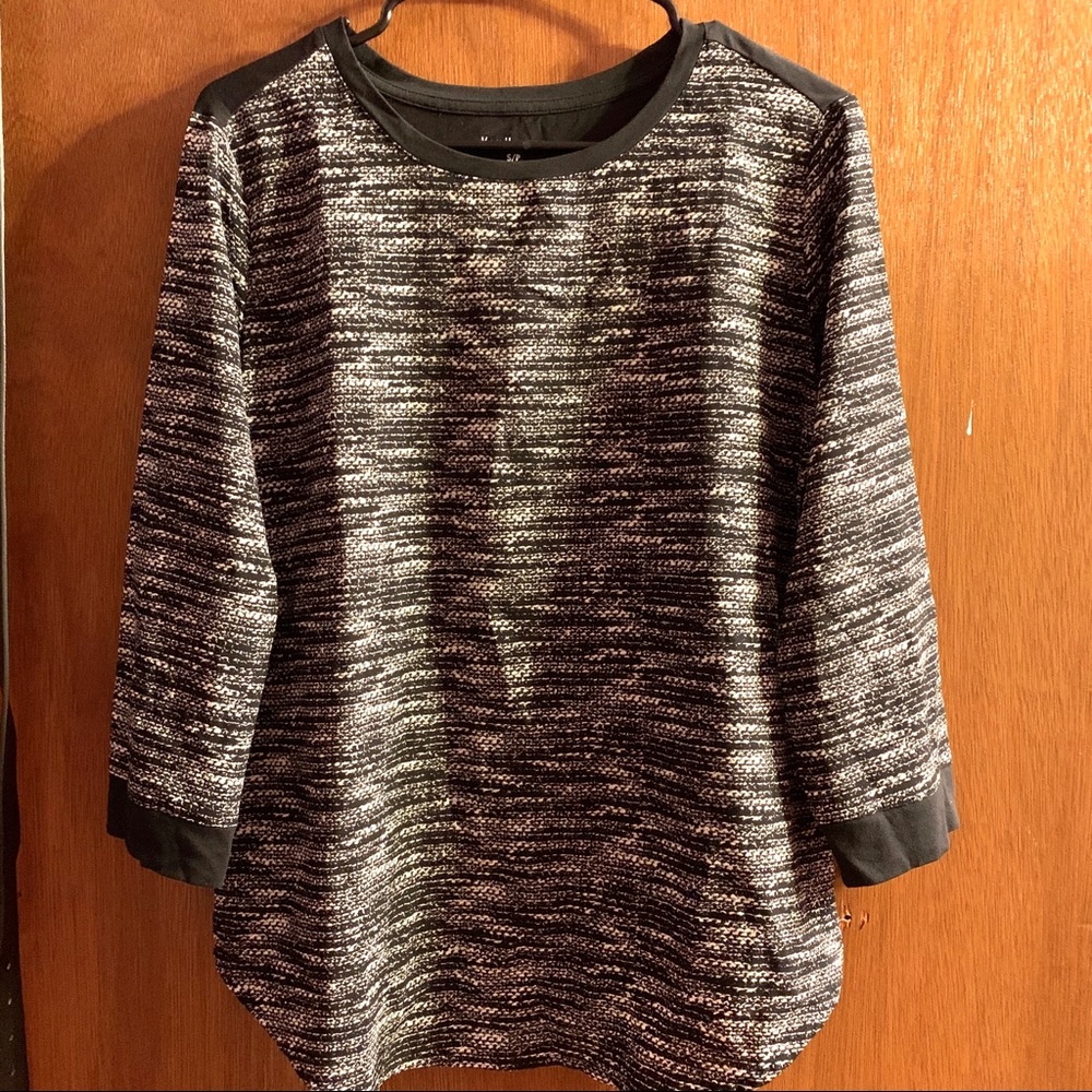Black and White Blouse